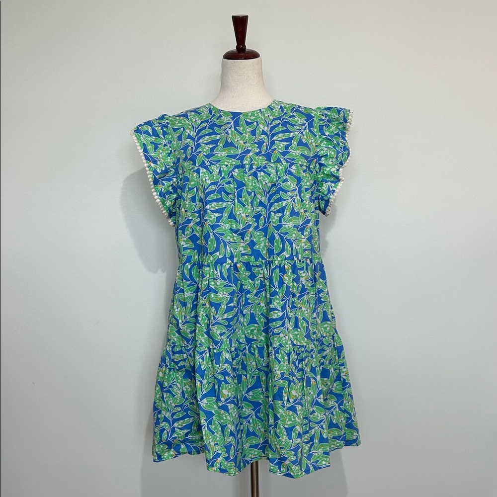 THML Spin Me Around Floral Tiered Dress Size Large EUC‎